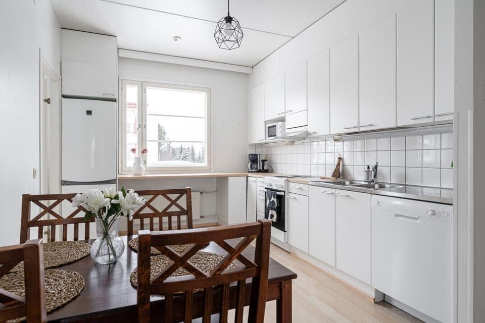 Kitchen and dining area