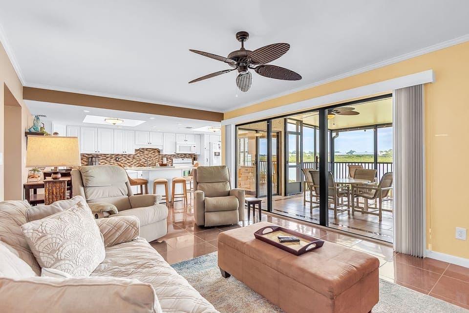 Living Area with Balcony Access