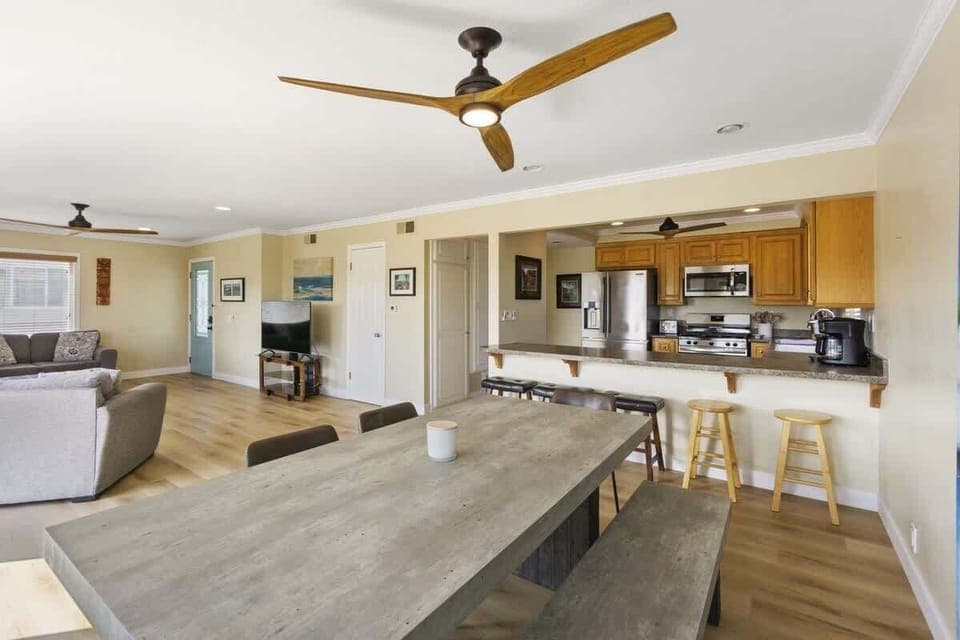 Dining area and kitchen