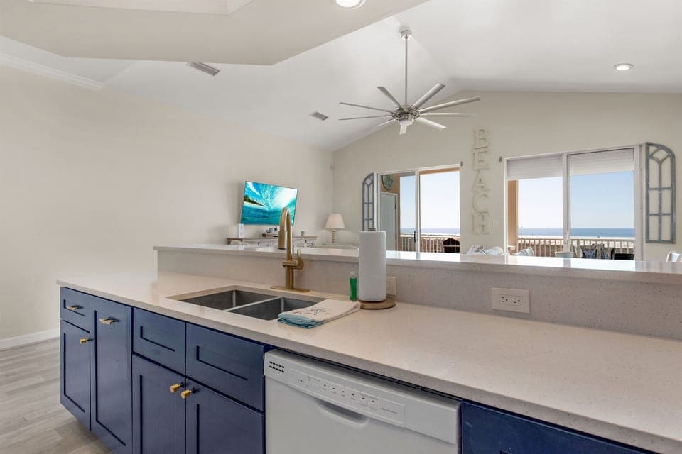 Kitchen with Gulf Views