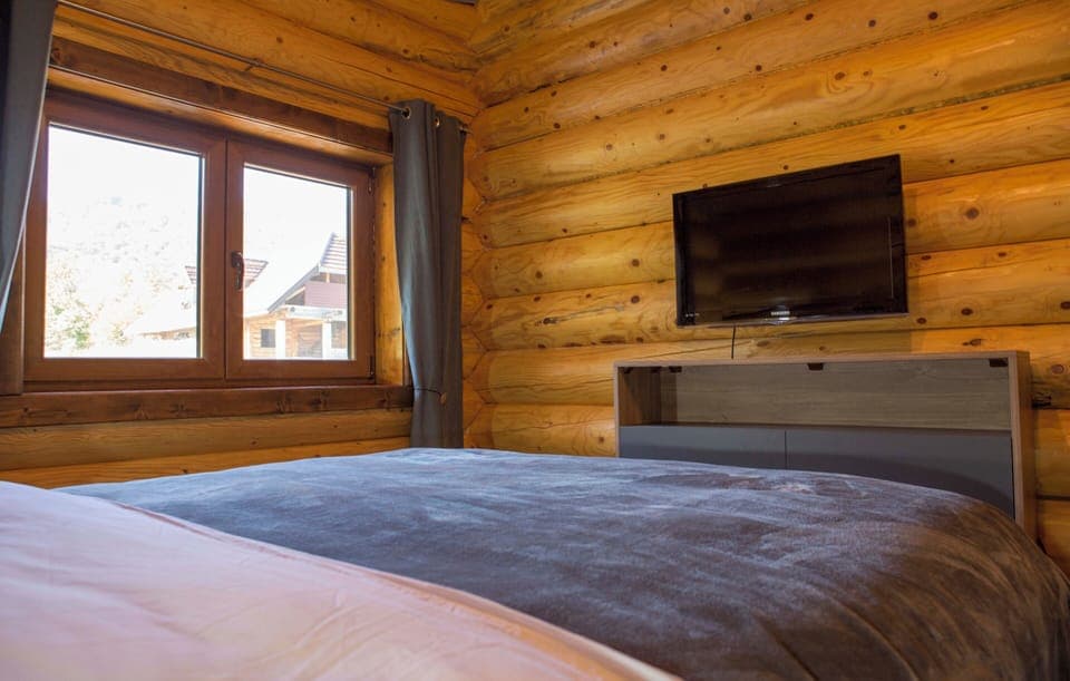 Flat TV screen in master bedroom for your night entertainment 