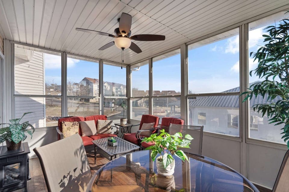 Lounge the day away or dine alfresco on the screened balcony