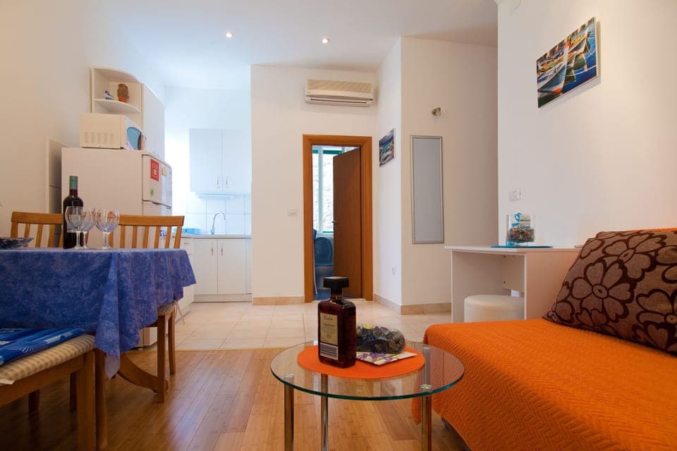 Dining and living area overlooking the kitchen