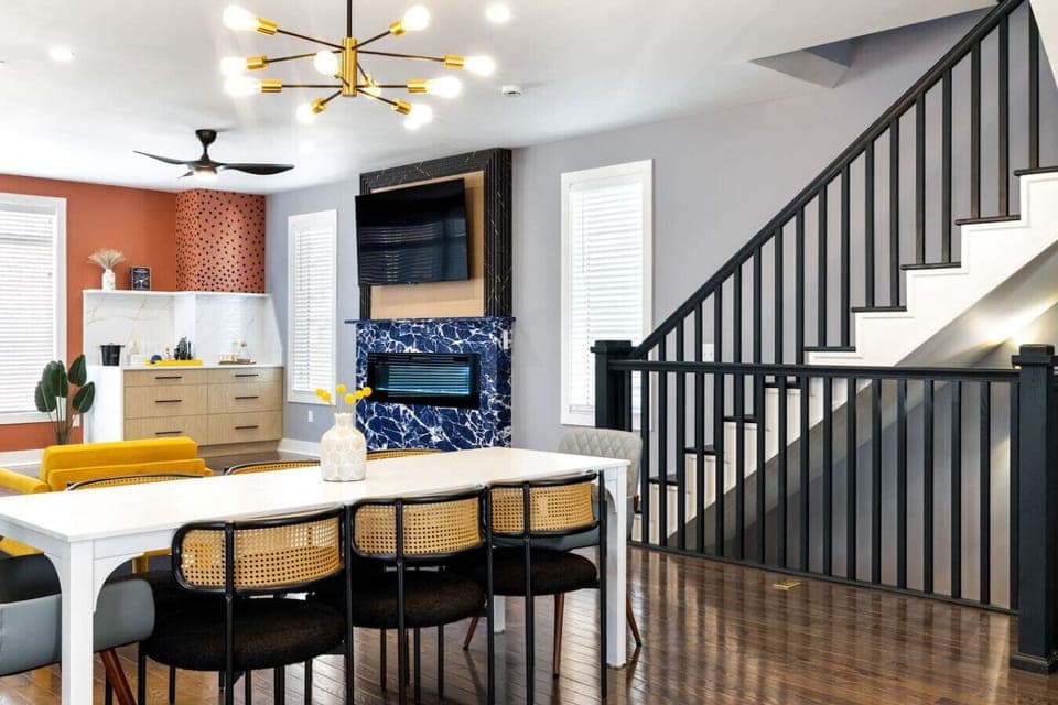 Open kitchen & dining area—designed for group meals and easy flow