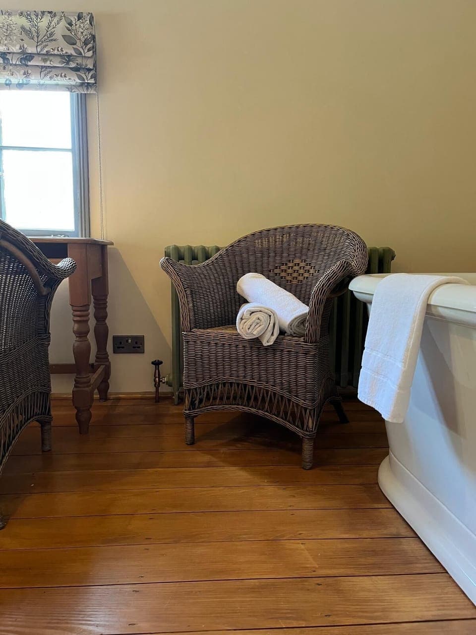 Bedroom with freestanding bath