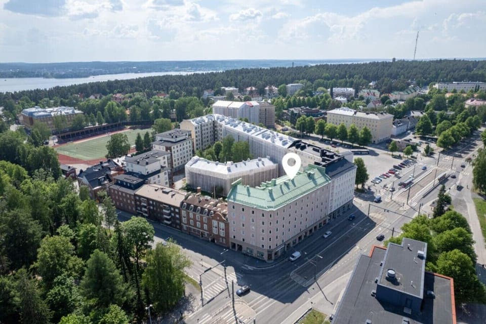 Property is located right next to Pyynikki in Tampere downtown