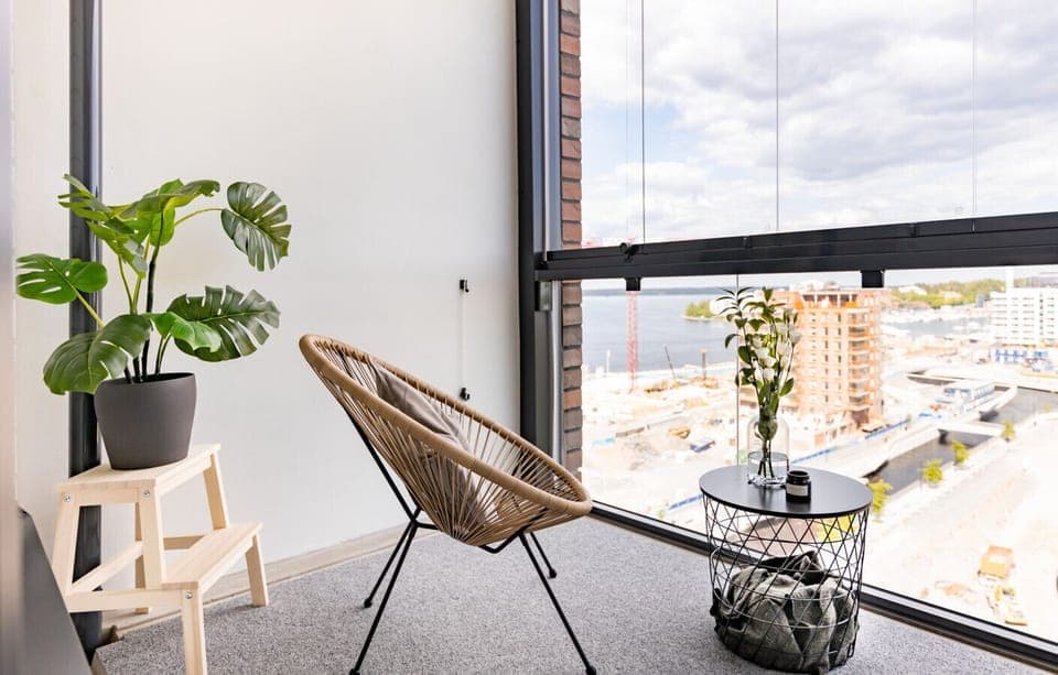 Have your morning coffee while relaxing on the private balcony of your apartment