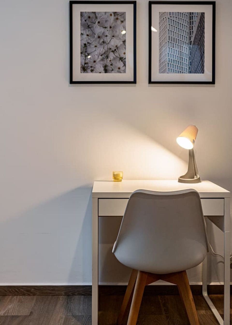 Work area perfect for remote working or quiet study time