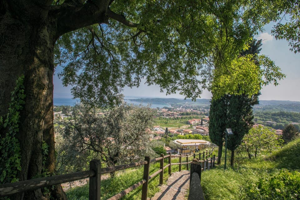 The park around the castle of Padenghe sul Garda
