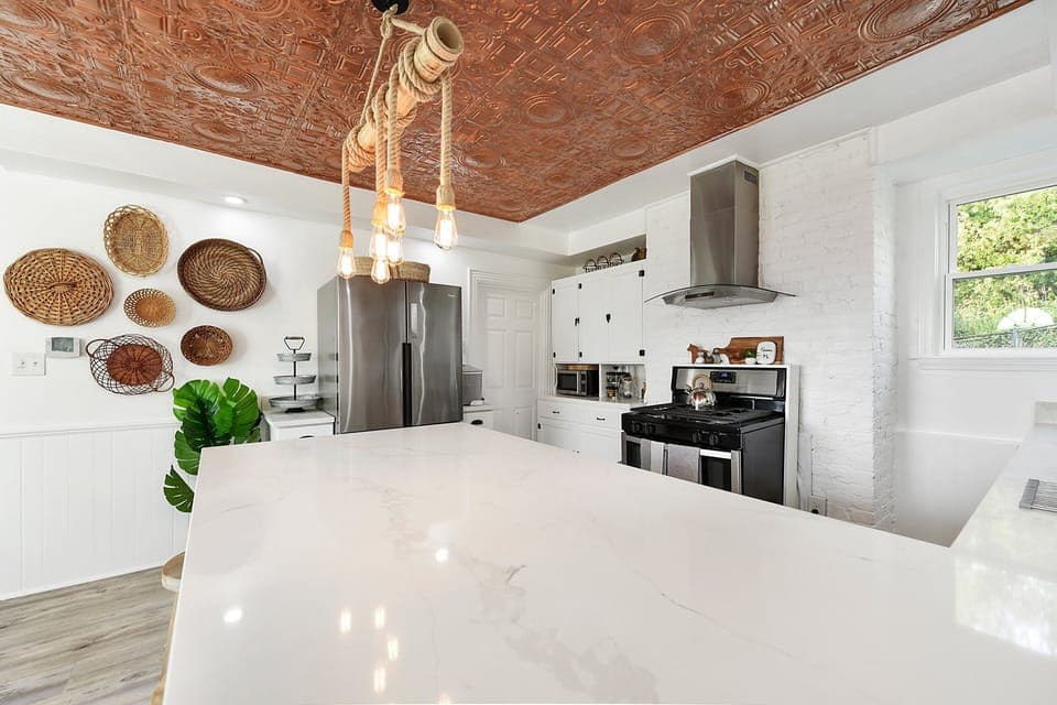 Indoors, Floor, Kitchen, Flooring, Appliance