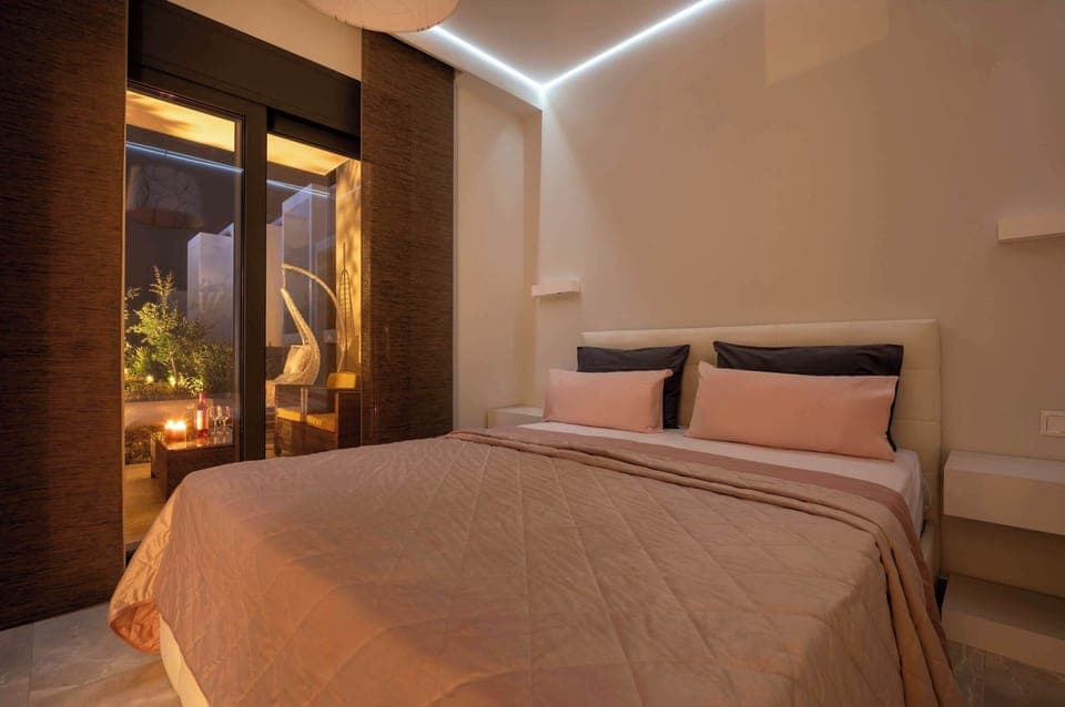 Bedroom 2 – Double Bed with Soft Lighting