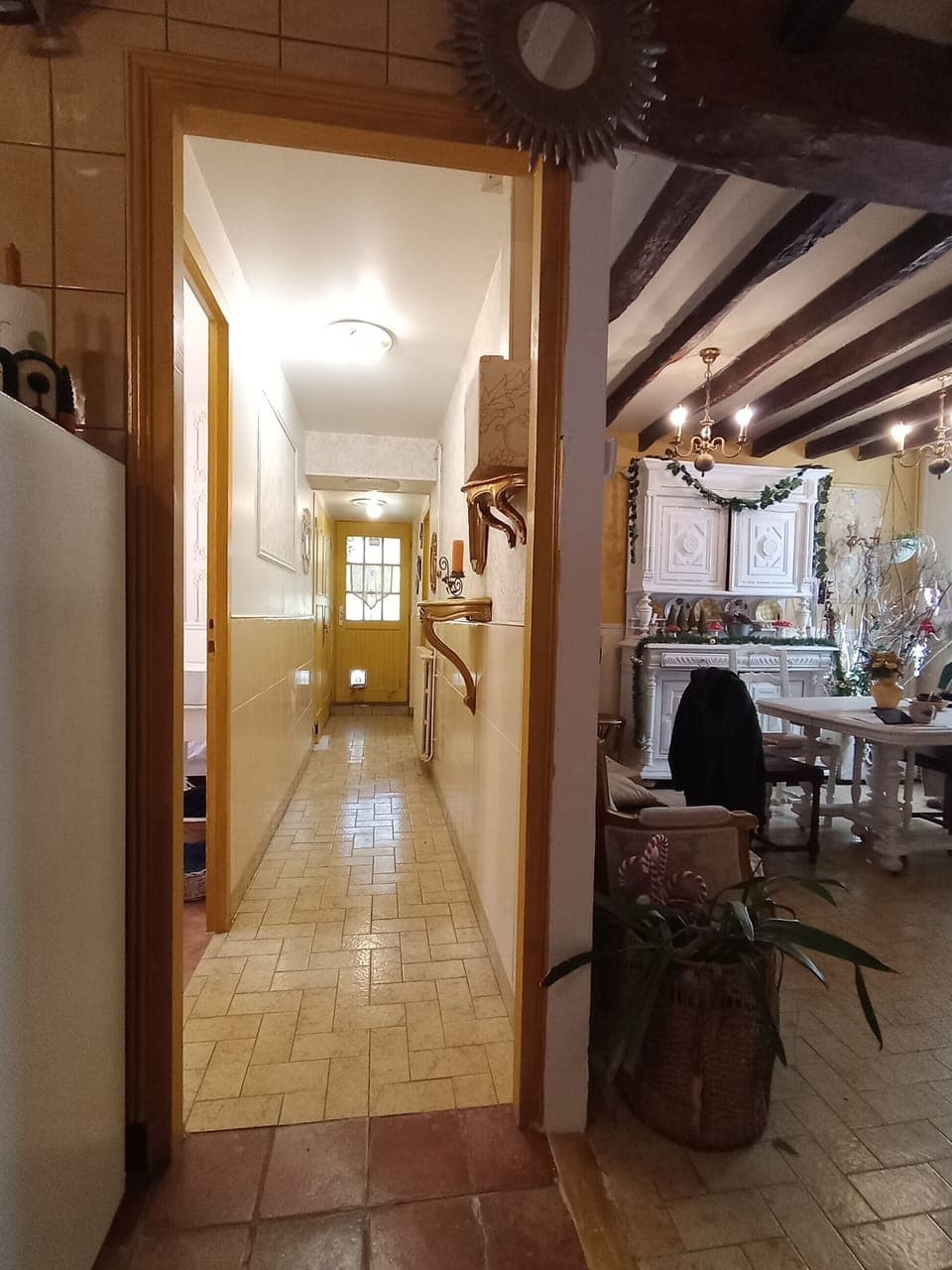 Open kitchen view from back