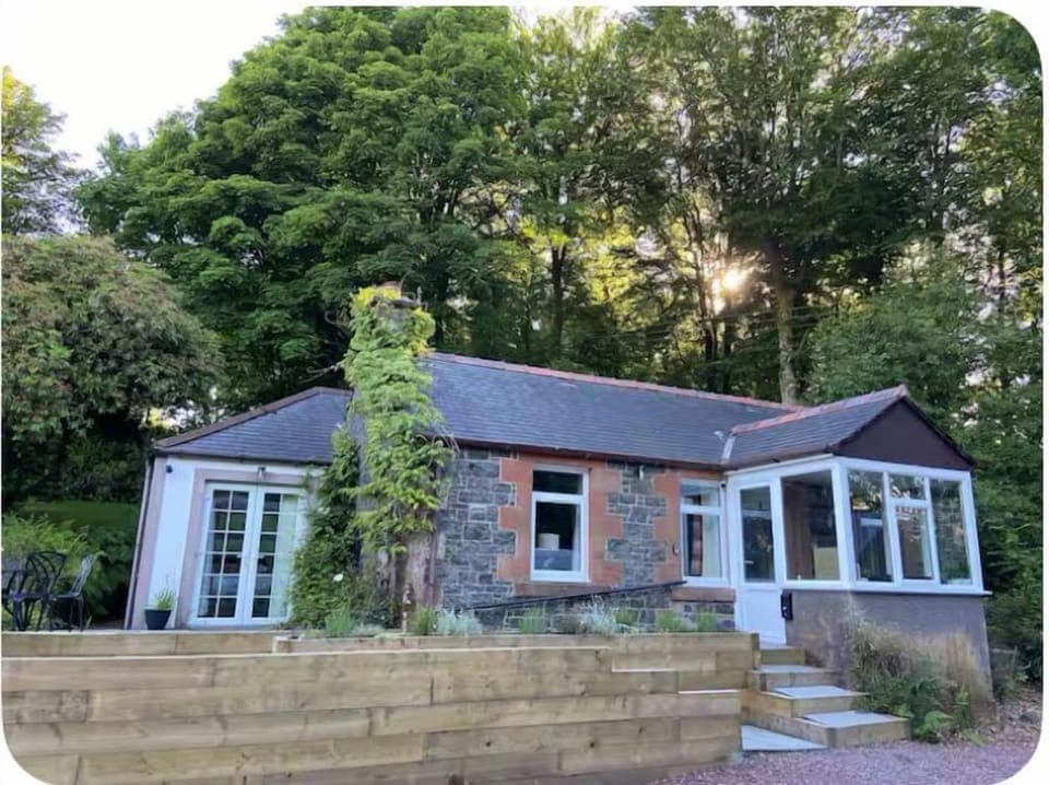 The Bothy, Auchencastle at twilight.