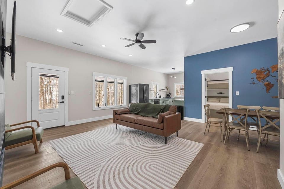 Combined living, dining, and kitchen