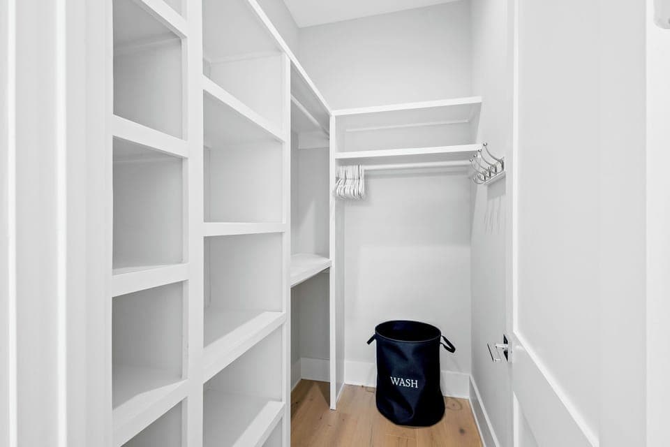 Bedroom includes a large walk-in closet.
