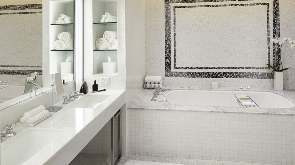 Soak in a deep tub for a spa-smooth reset.