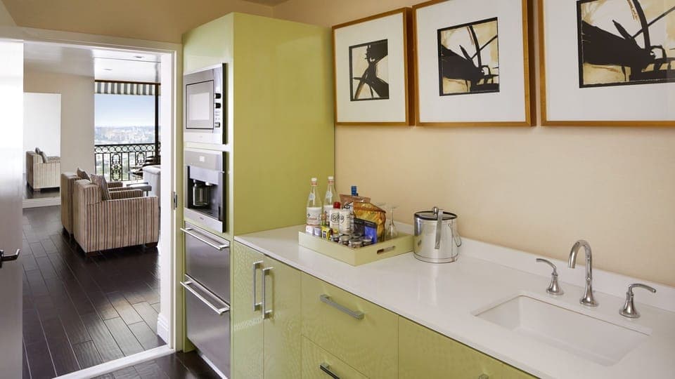 Start the day with easy coffee and snacks at hand.