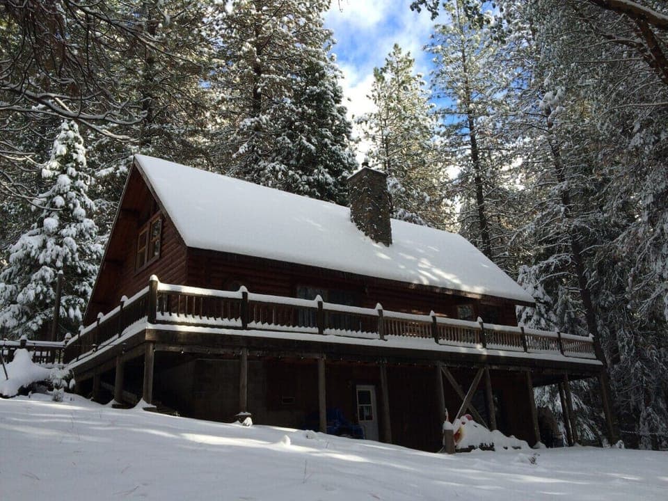 Cabin view from downhill West