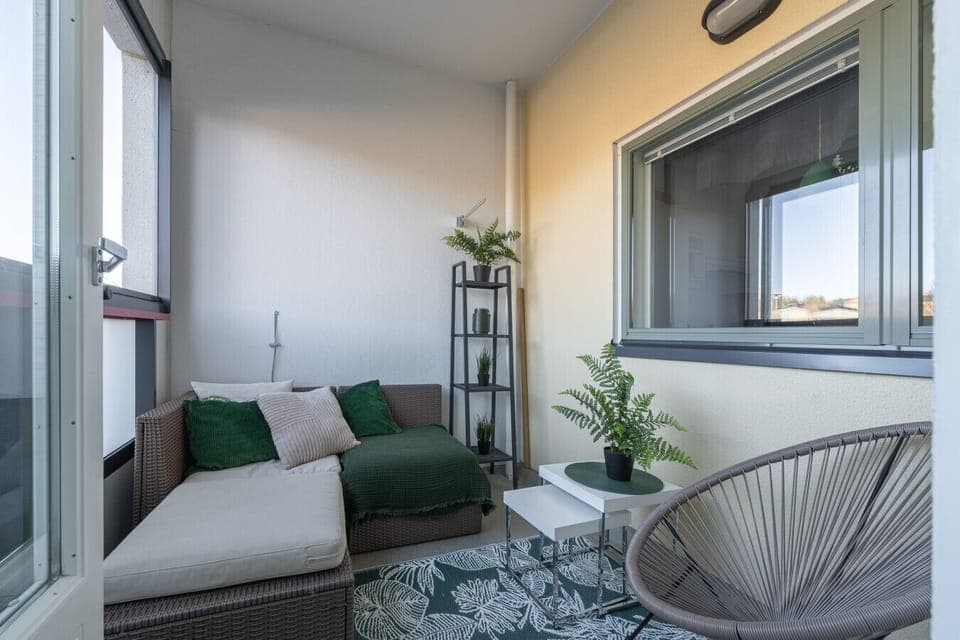 Have your morning coffee while relaxing on the private balcony of your apartment