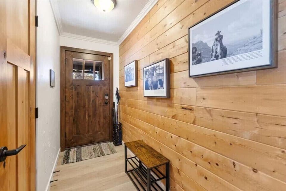 Step into the home through a charming front door entrance