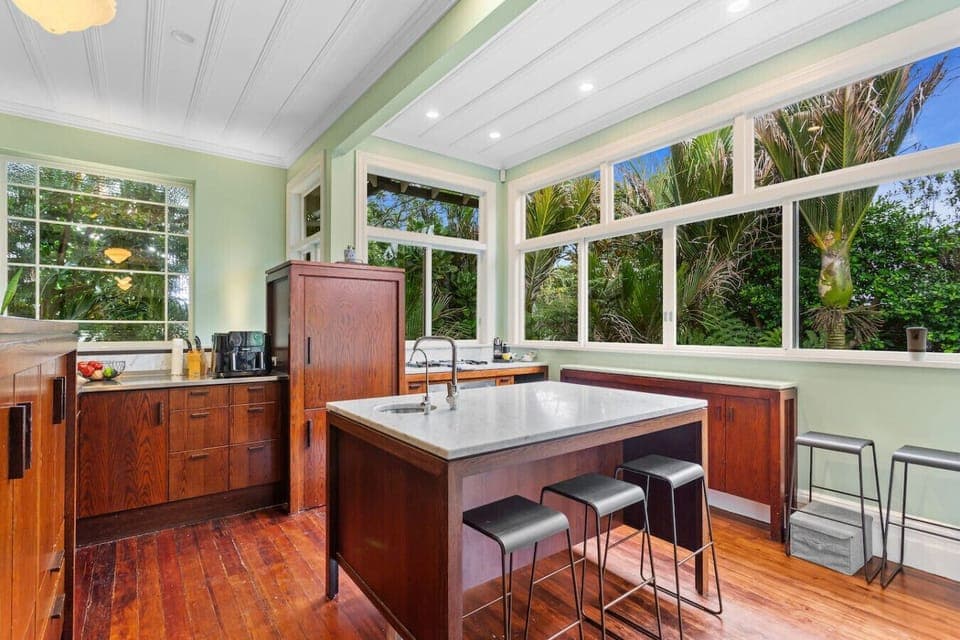 Fully equipped open plan kitchen