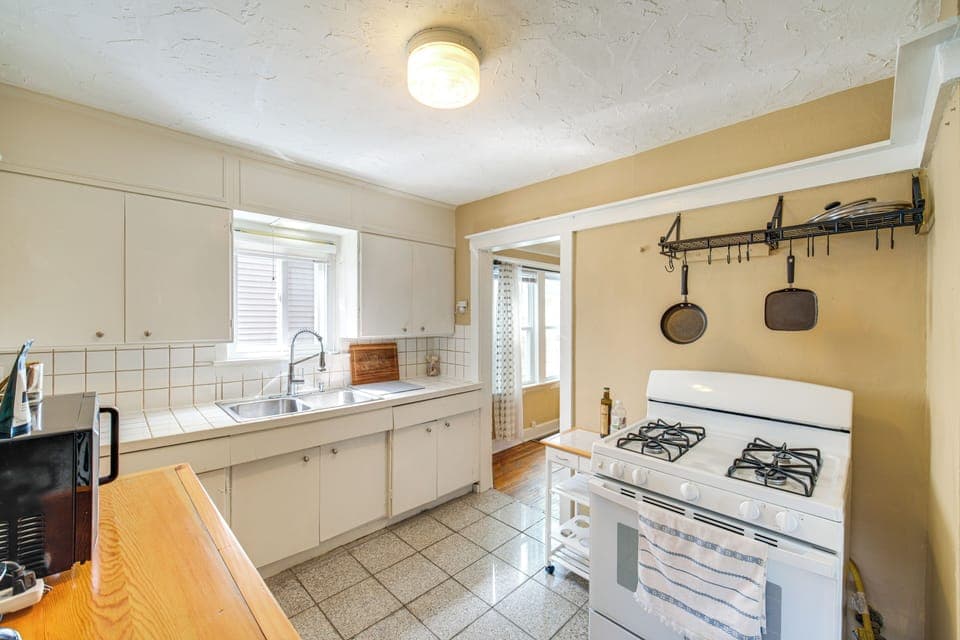 Kitchen | Central Heat | Seasonal Window A/C | Drip Coffee Maker