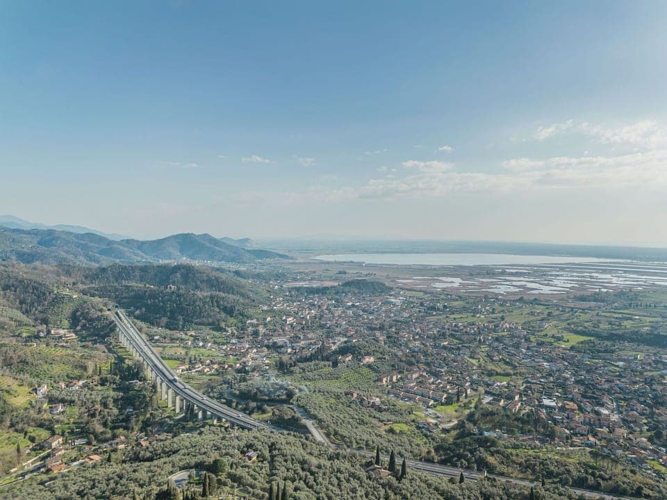 Daytime, Horizon, Landscape, Bridge, Bird'S-Eye View, Aerial Photography, Hill Station