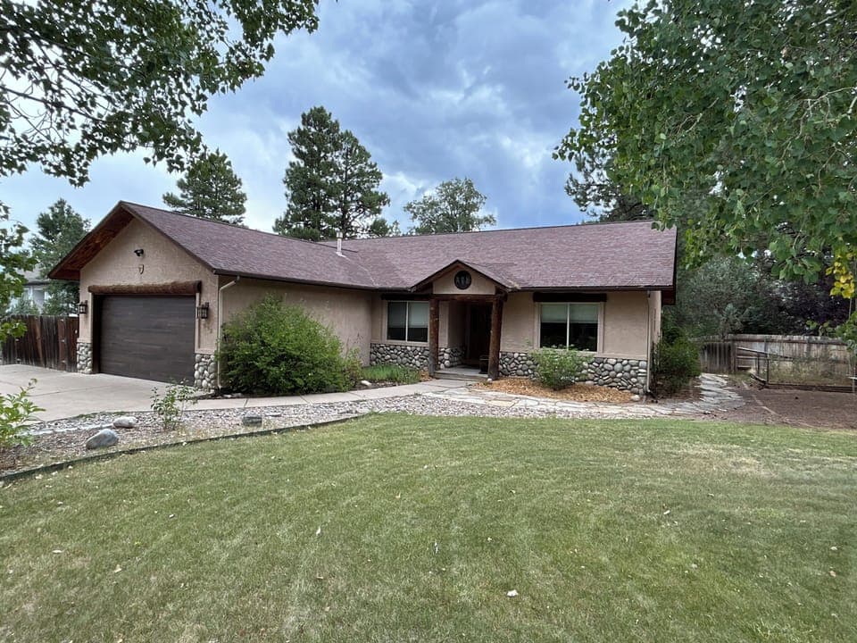 front of house, view from front yard