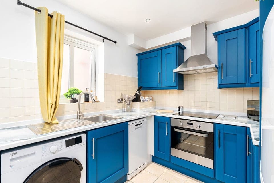 Kitchen | Appliances: Washer Dryer, Dishwasher, Fridge and Freezer, Oven, Hob, Toaster, Microwave, and Kettle