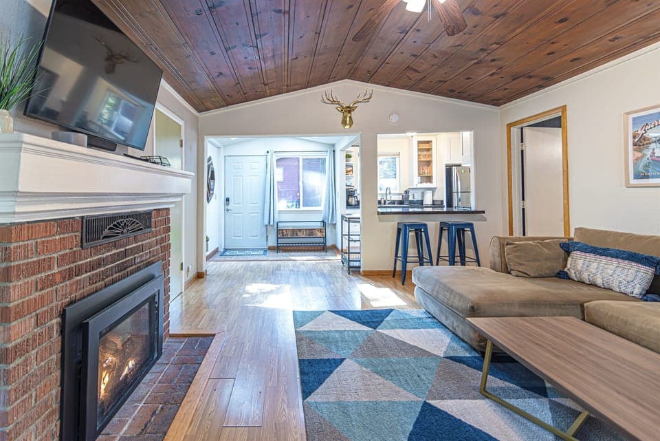 Inviting living room with true cabin vibes