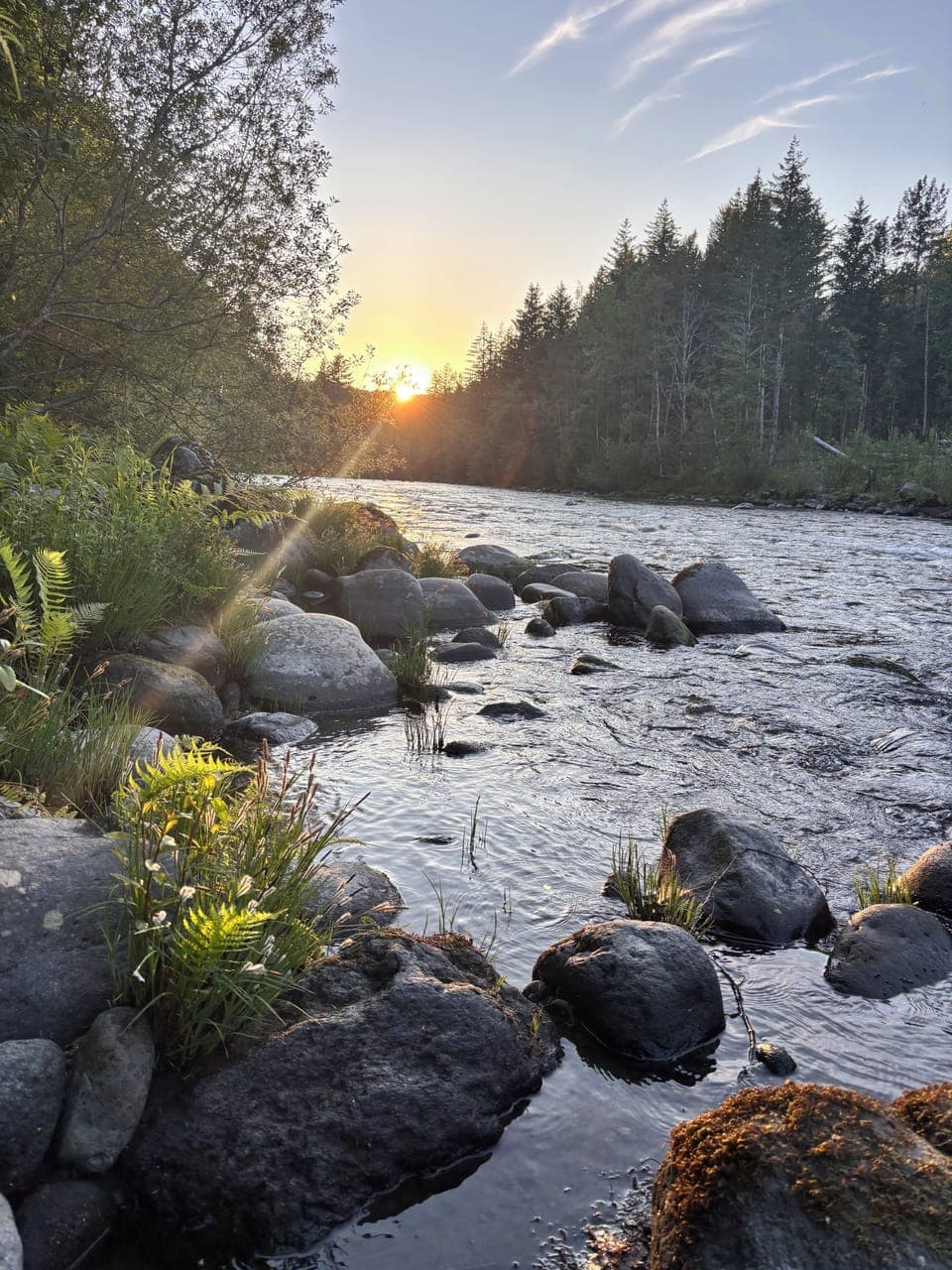 Taken from the property, a short (but steep) trail down from the house