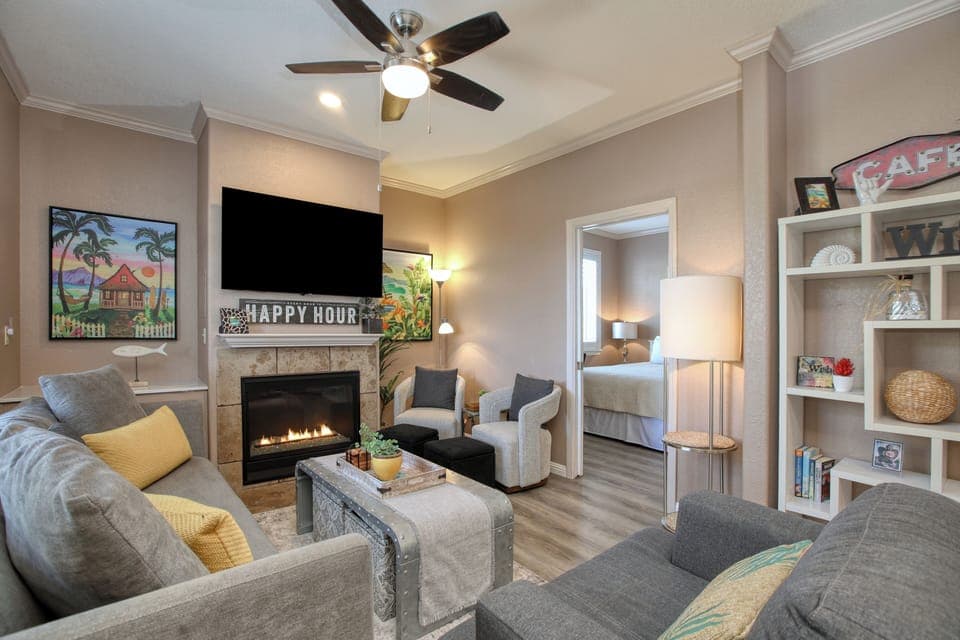 Unwind in this cozy, sunlit living room — the perfect spot to relax after a day of exploring.