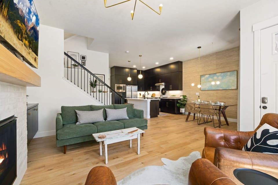 Open Concept | Living Room, Dining Area, and Kitchen