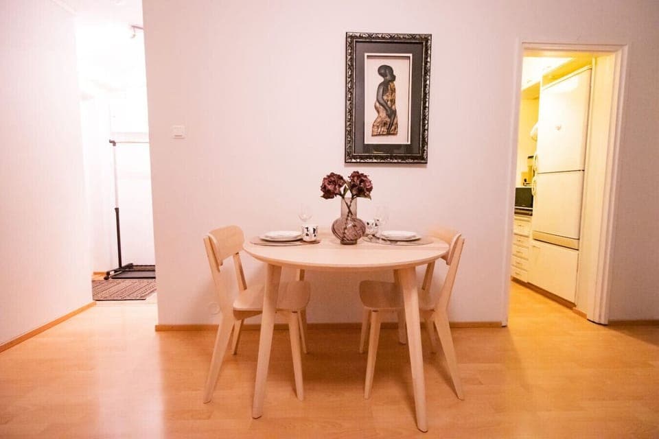 Share meals and make memories around this cozy dining table, perfect for family dinners or gathering with friends.