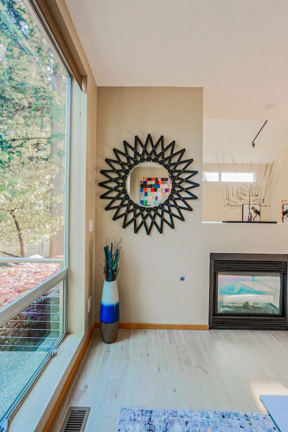 Formal Dining area with gas fire place