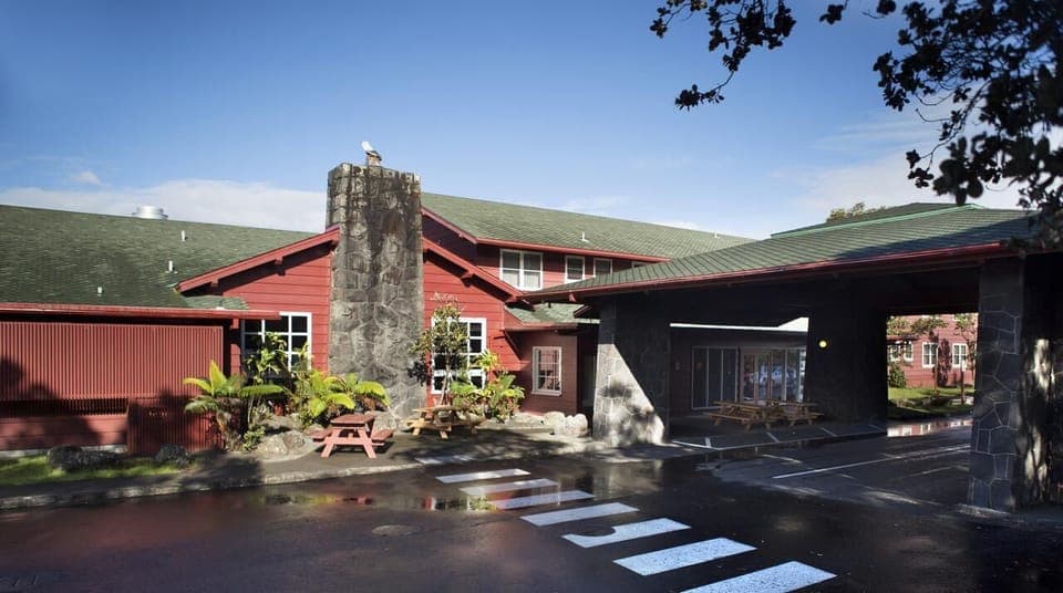 Arrive with ease at this charming lodge-style exterior entrance.