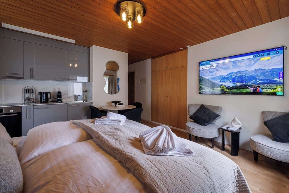 Minimalist bedroom & living space 