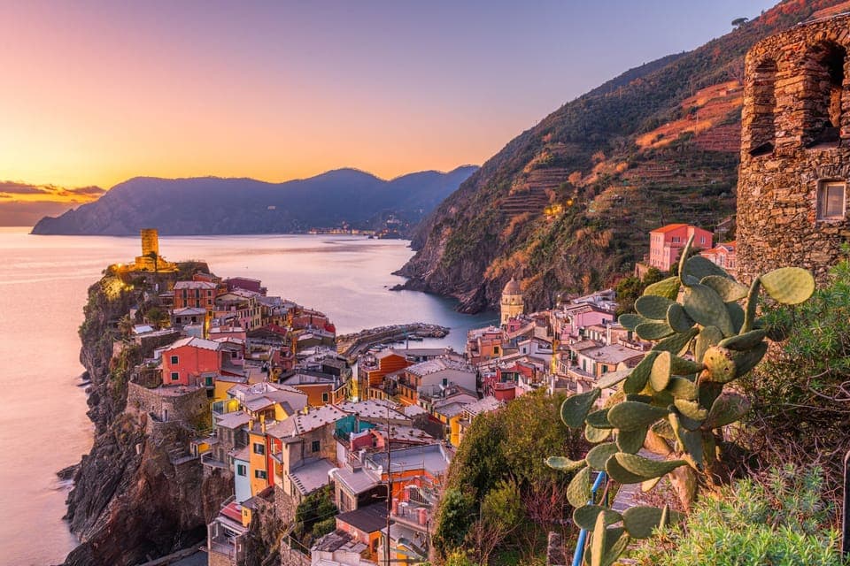 Sunset over Vernazza