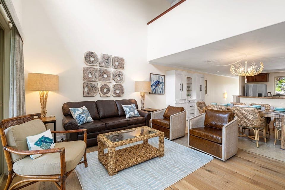 Living Space with Coastal Accents