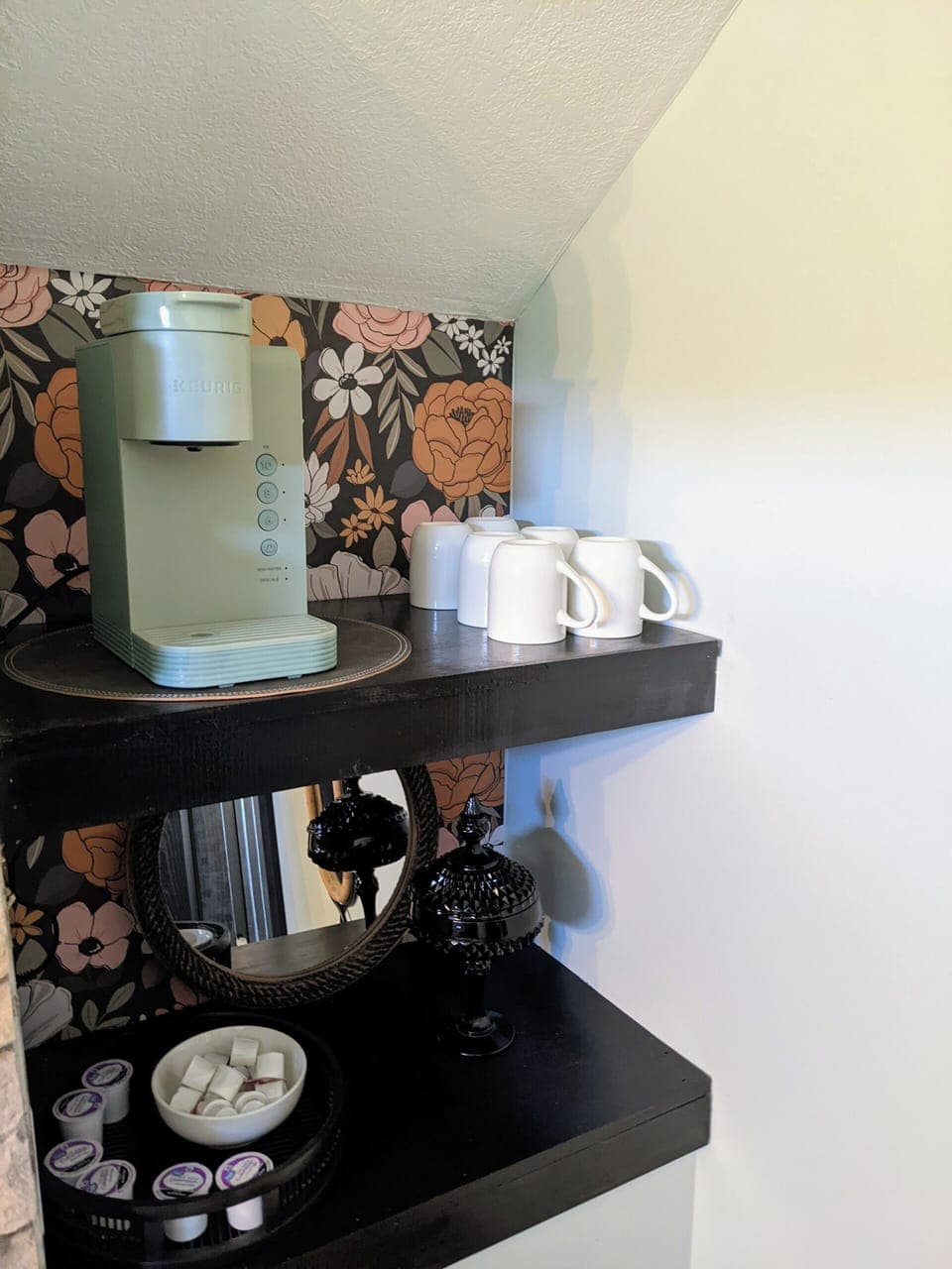 Coffee Pod Bar. Pods and amenities provided.