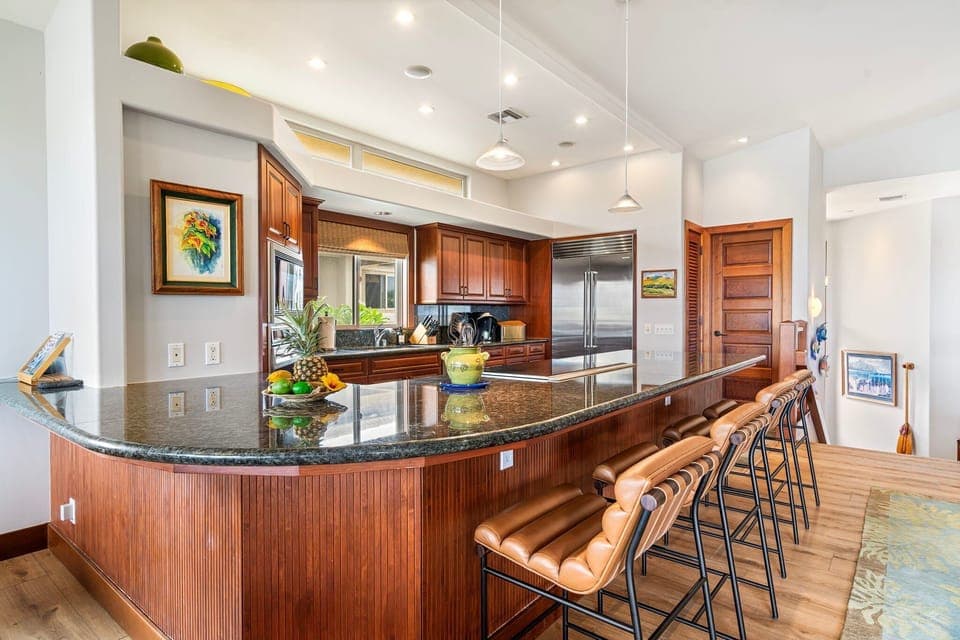 Open Kitchen with Bar Seating