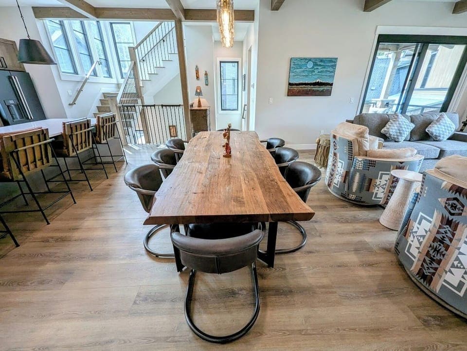 Large dining table perfect for memorable family meals