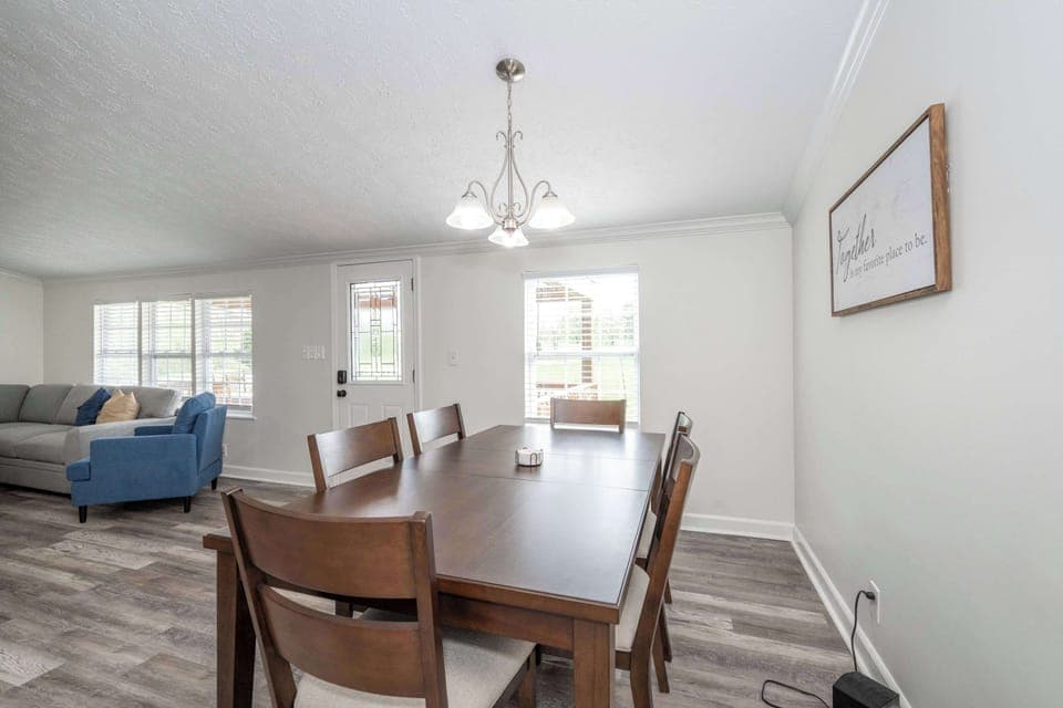 Make mealtime memories together at the dining table, seating 6