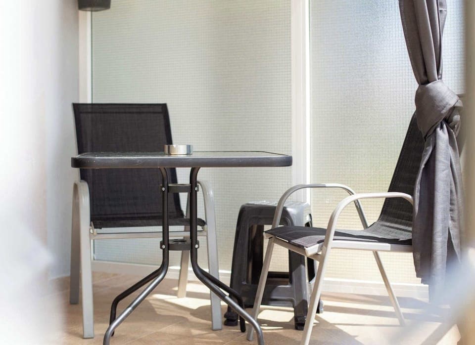 Relax on the balcony of this accommodation