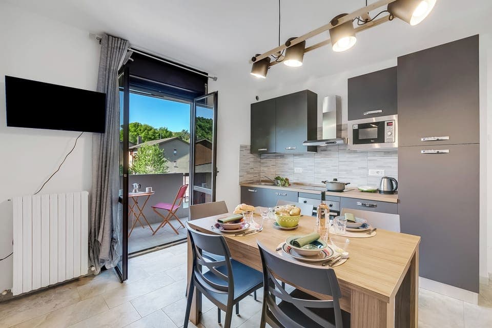 Kitchen and dining area