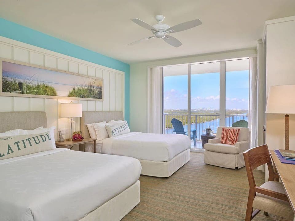 Unit with 2 Queen beds. Exact unit will be assigned upon arrival. Views, colors, and decor may vary.