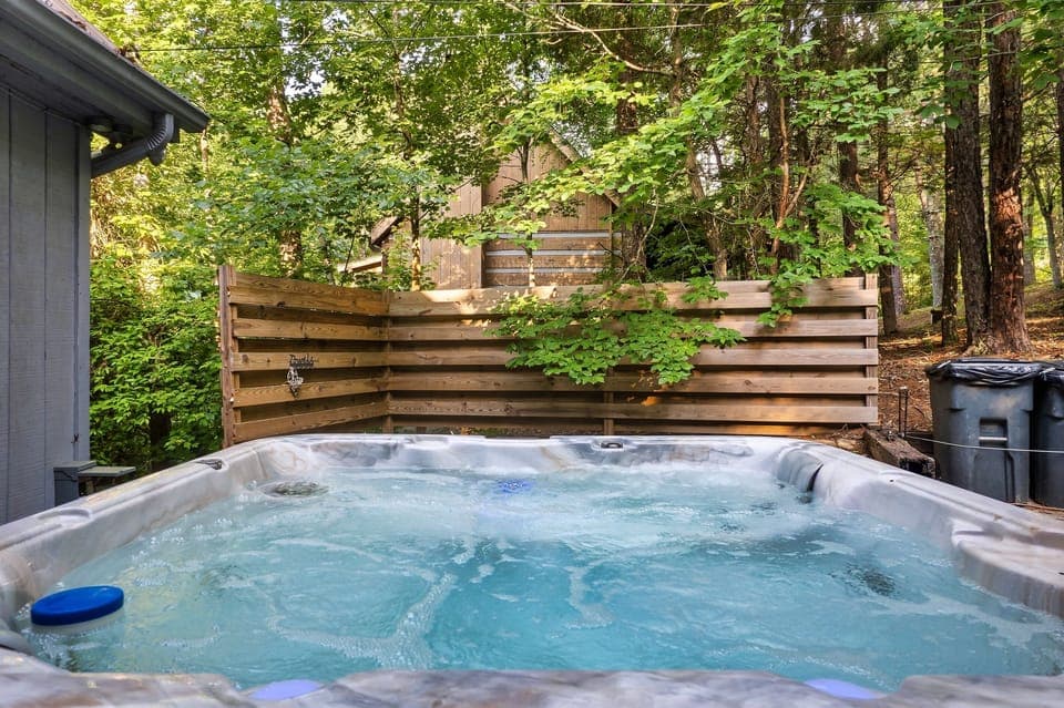 Dive into relaxation mode: our hot tub awaits