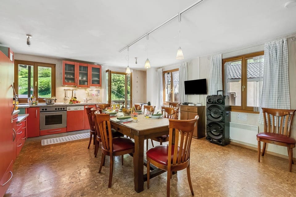 Kitchen and dining area