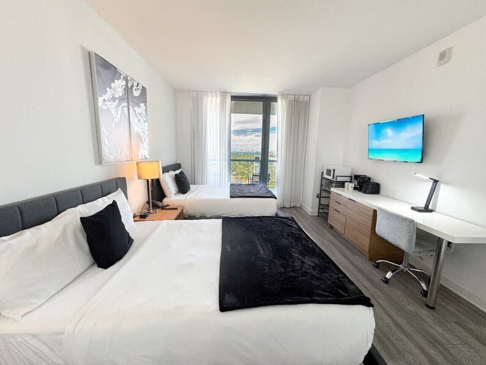 Bedroom with 2 full-size beds