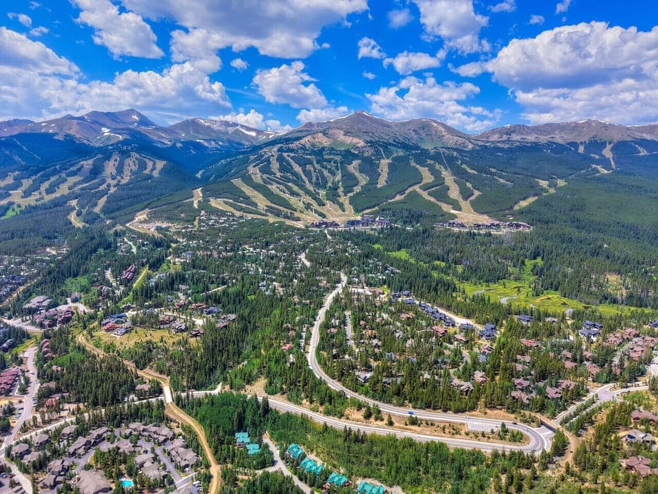 Aerial of Peak 8 Resort from Above Christie Heights Lodge